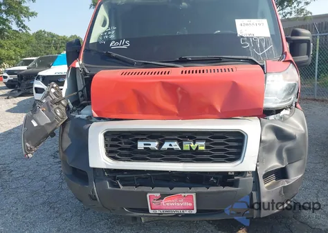 2019 Ram Promaster 2500 High Roof 159 Wb from USA, damaged, VIN 3C6TRVDGXKE543090